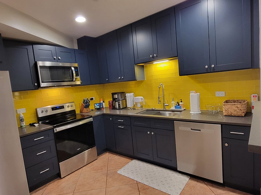 Basic cookware, appliances and dishes are provided. As well as your first bag of coffee and a selection of teas.