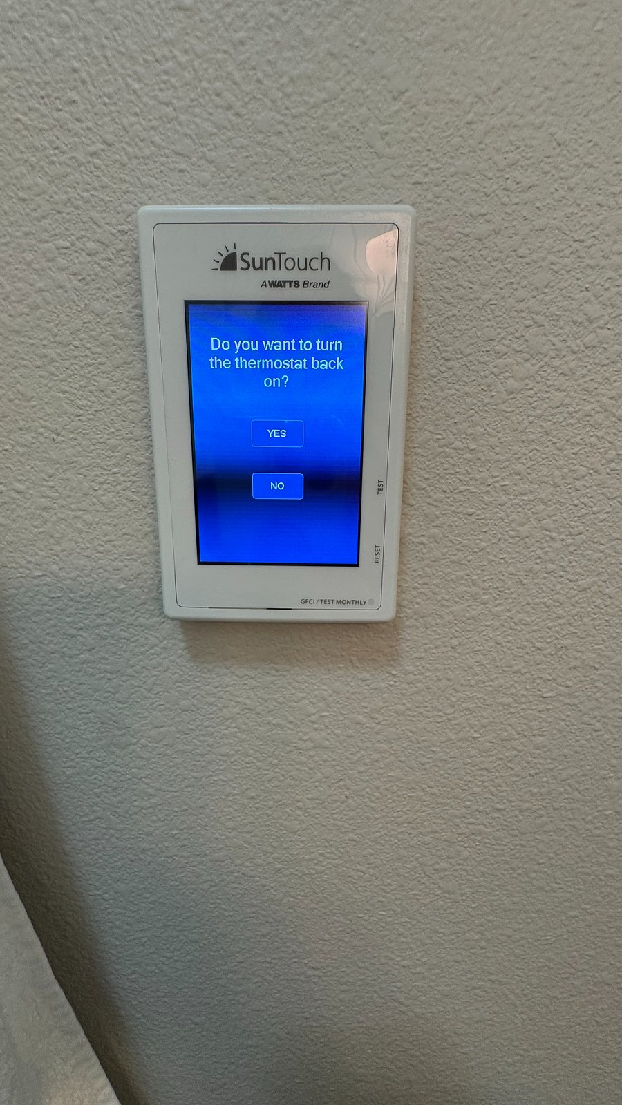 Thermostat for bathroom's in-floor heating