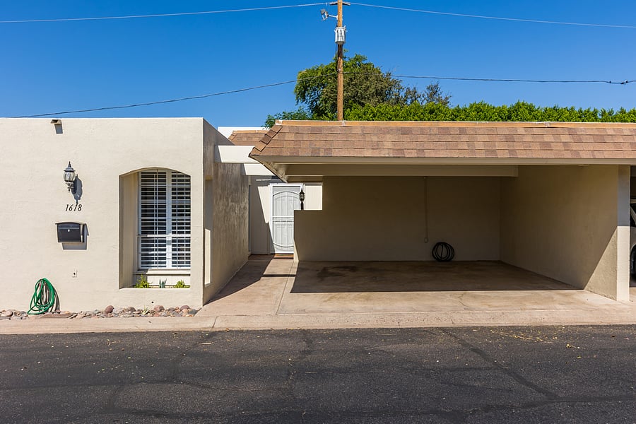 Private Carport for 2 Cars.