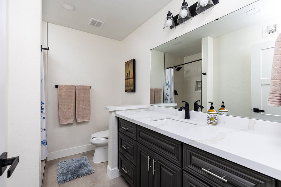 Master Bathroom with walk in shower.