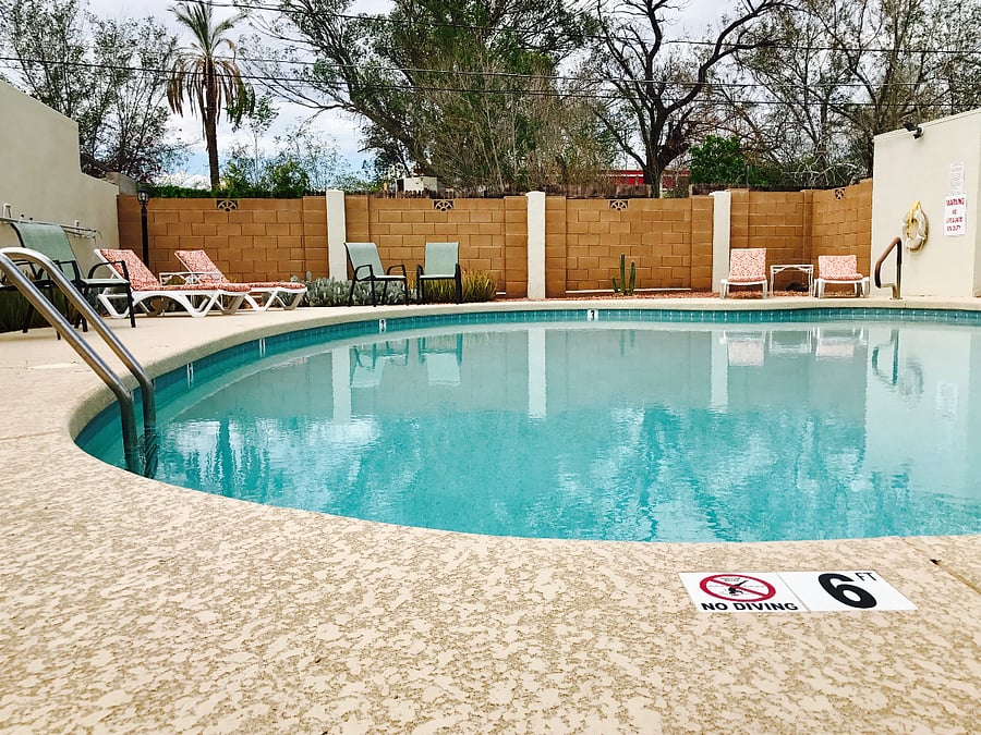 Community Pool open all year 24/7.