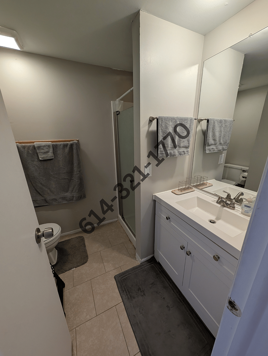 Master bathroom with standing shower