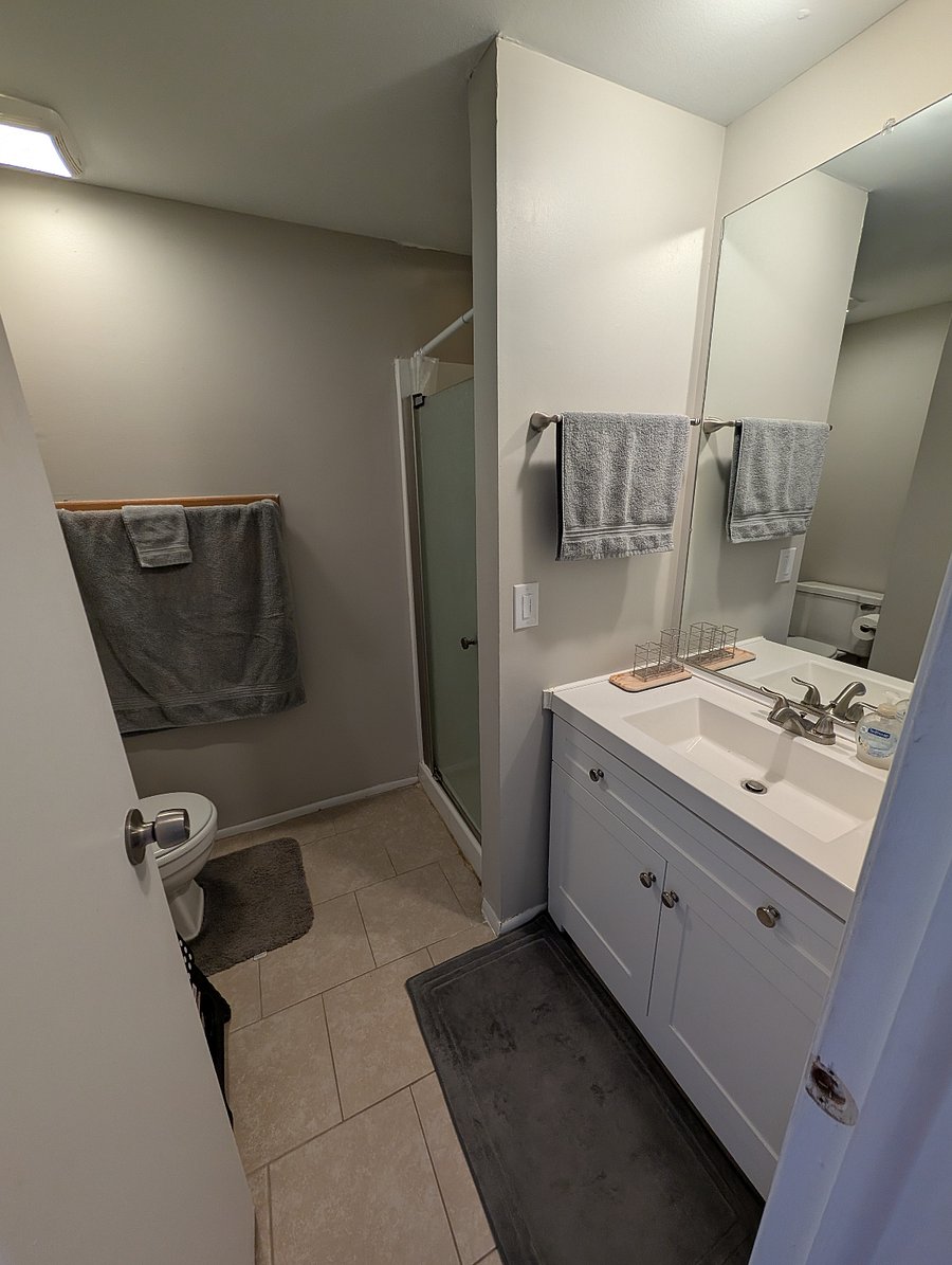 Private bathroom for primary bedroom.