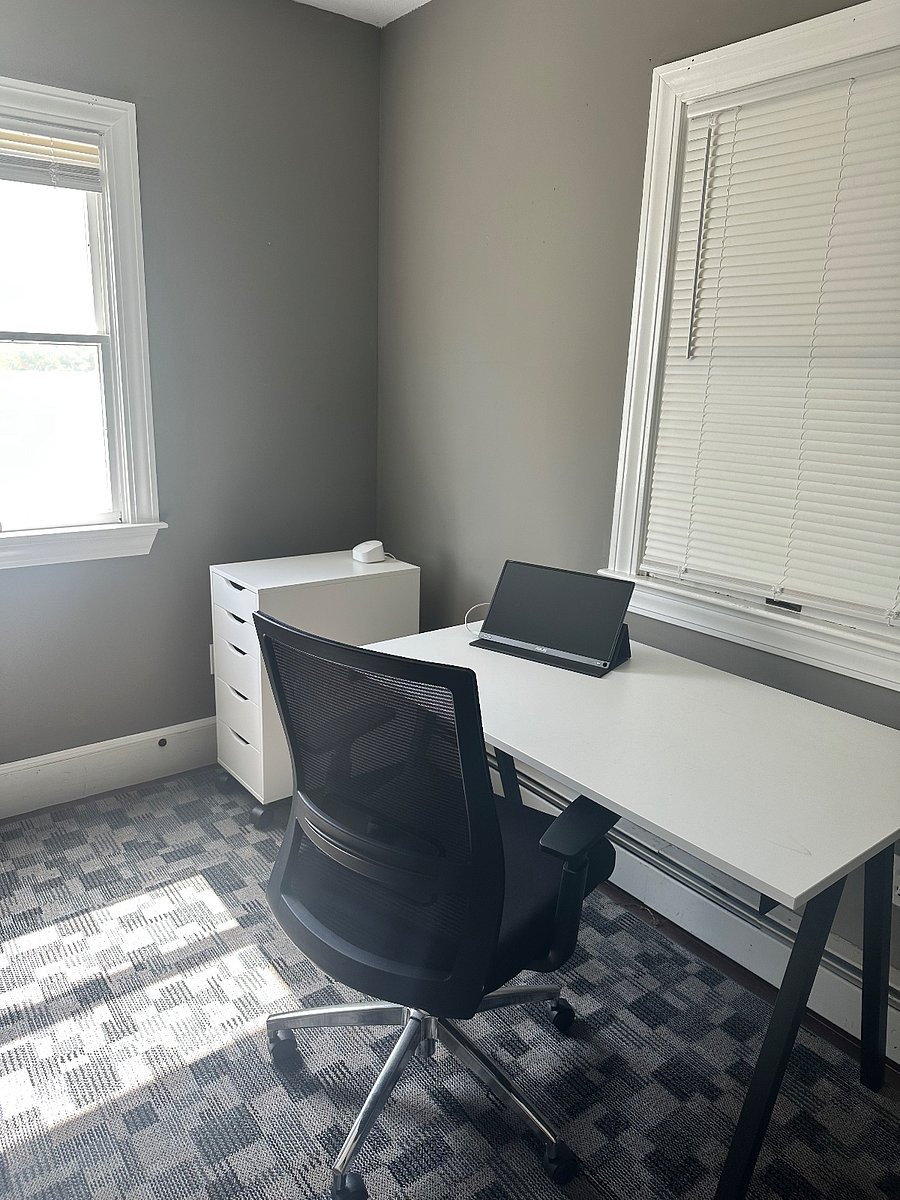 Office Desk with External USB-C Monitor