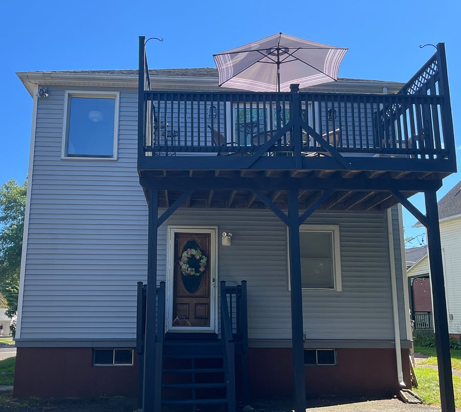 Rear of House with Private Entrance from Ground Floor.