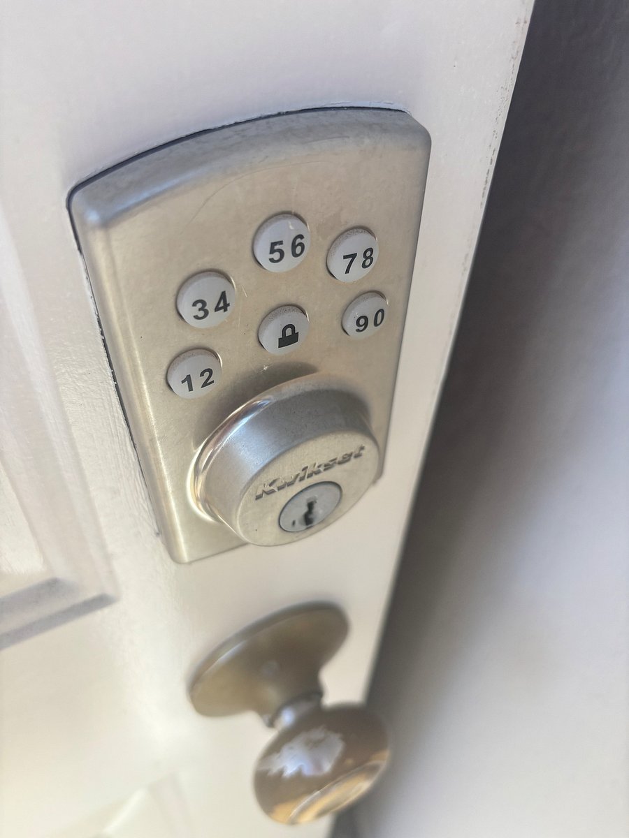 Secure self selected combination lock entrance