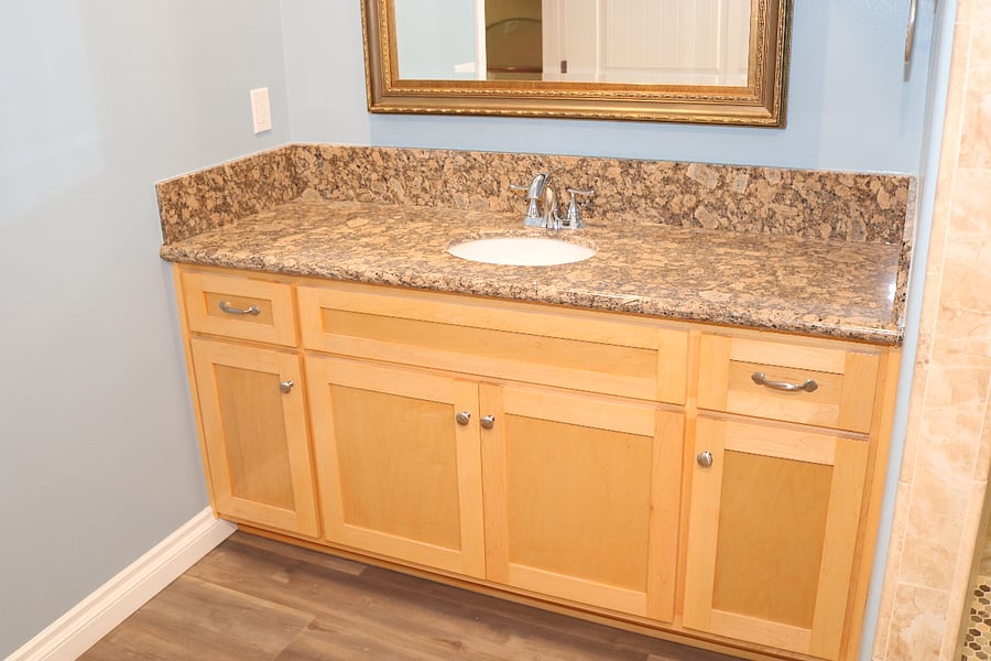 One of Two Sinks to keep your personal items separate from your guests or partner