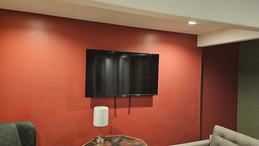 Smart TV with Roku and all modern streaming choices (your own logins)