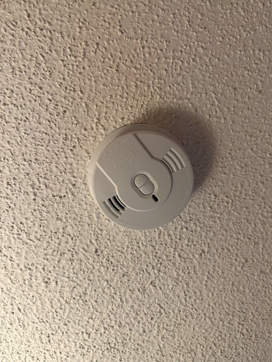 Newly installed smoke detector