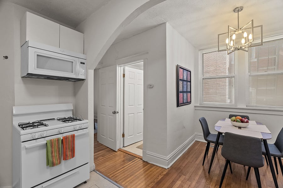 Dining nook and kitchen