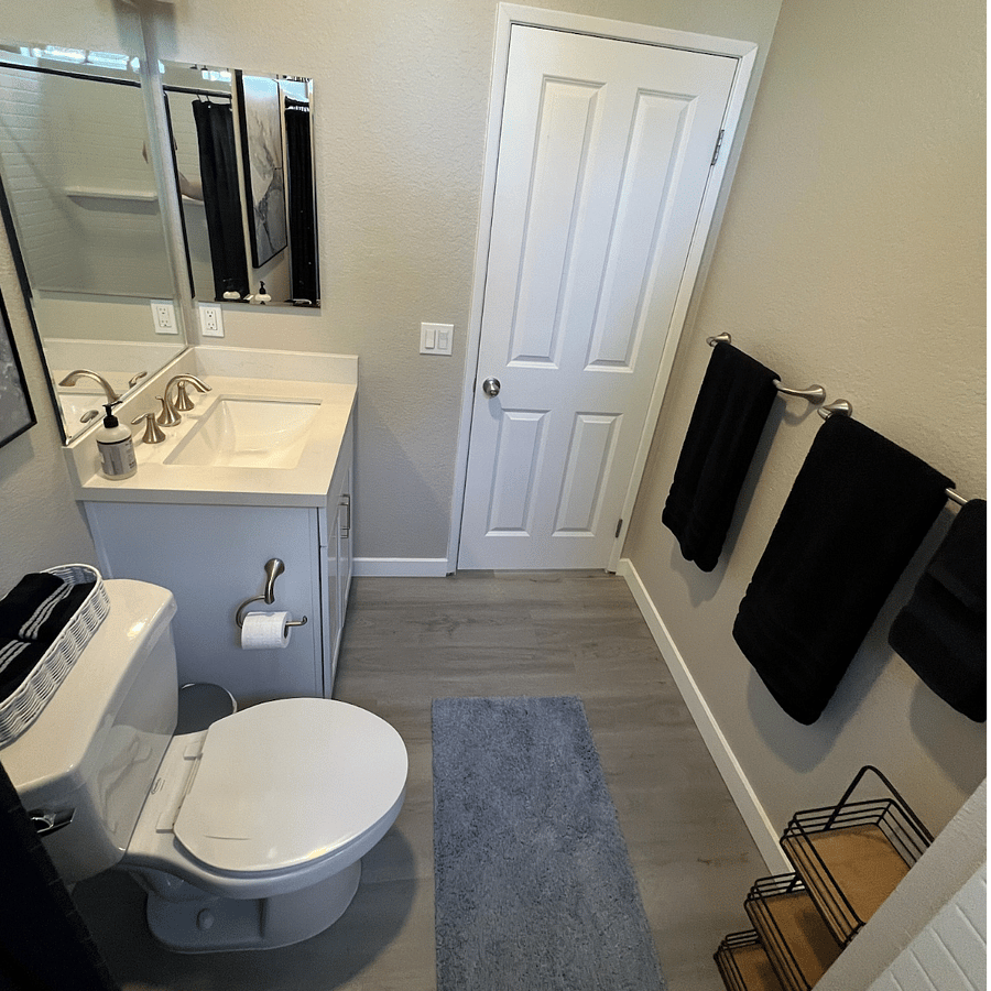 Bathroom view from shower