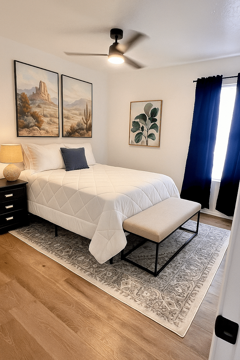 Guest bedroom 2 with full size bed. 