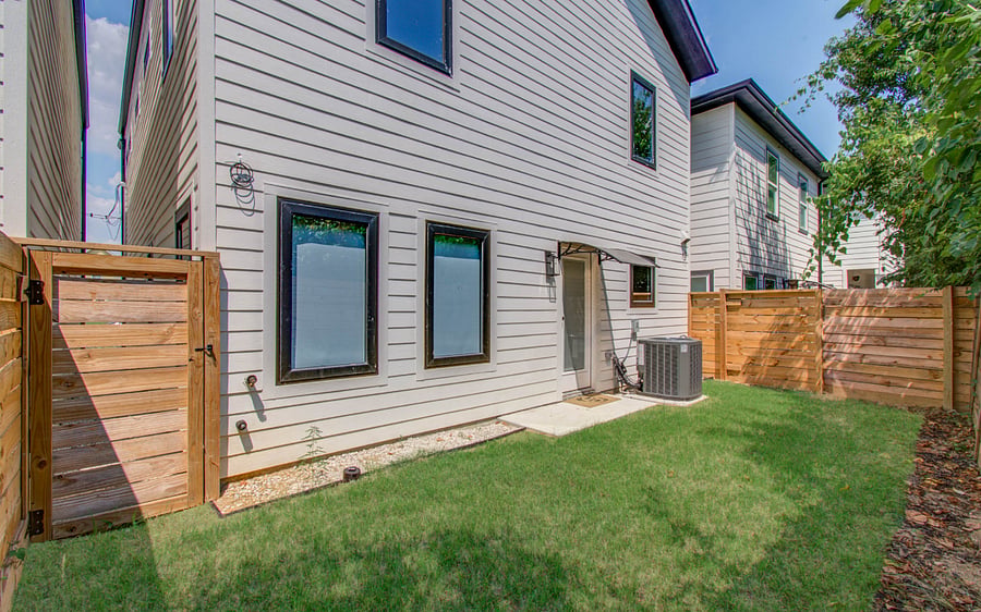 Big fenced backyard