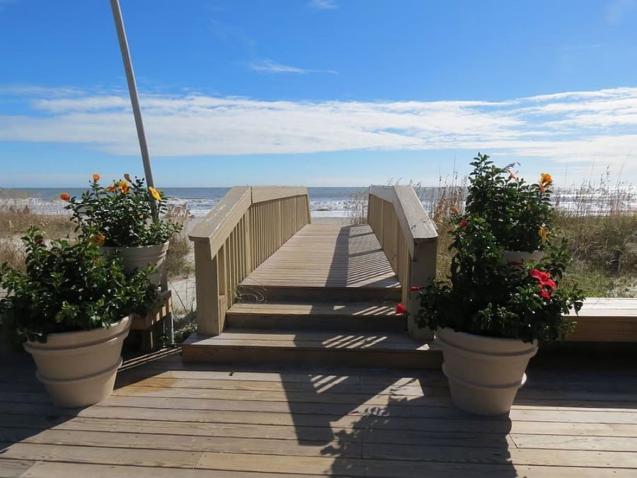 Beach Access short bike ride inside gated community. Parking available also.