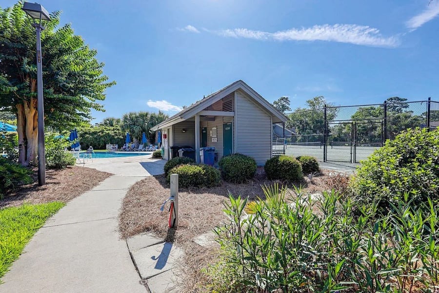 Tennis & Pool facilities a short block away from the front door.
