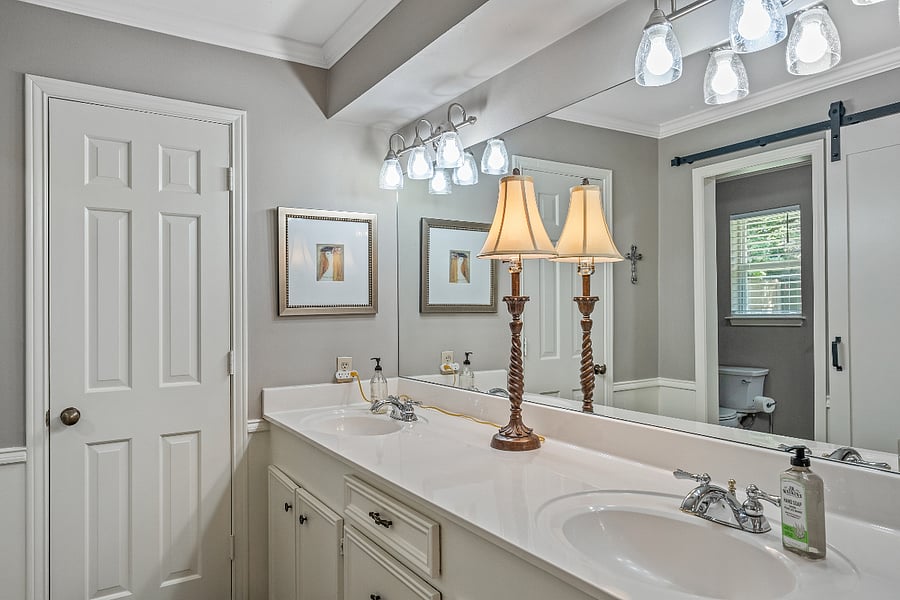 Double Vanity in Primary Bath, Plus -- His & Hers Separate Closets