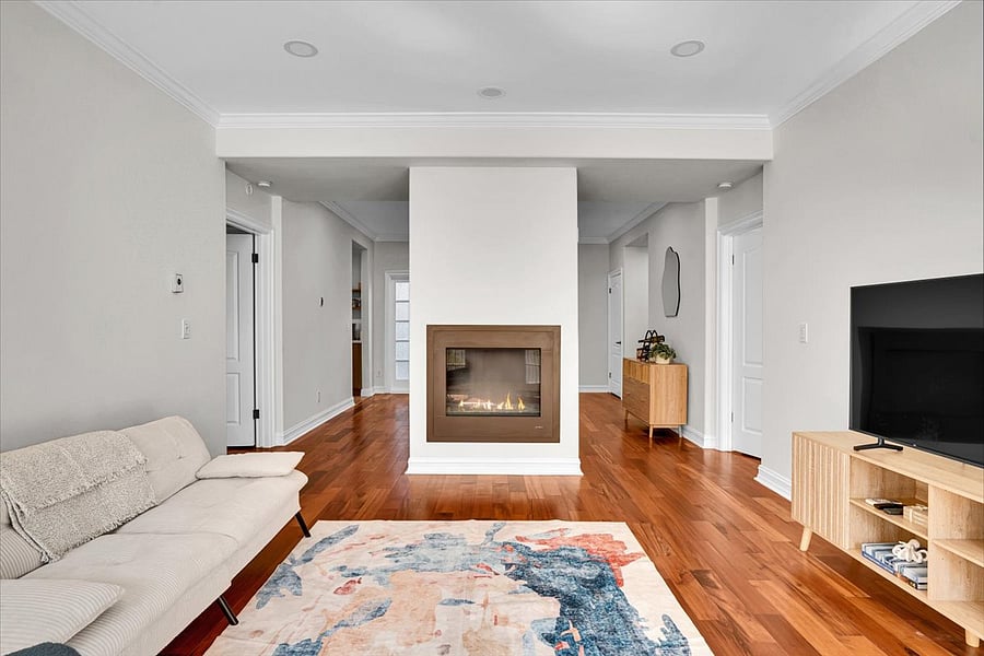 Fireplace in living room
