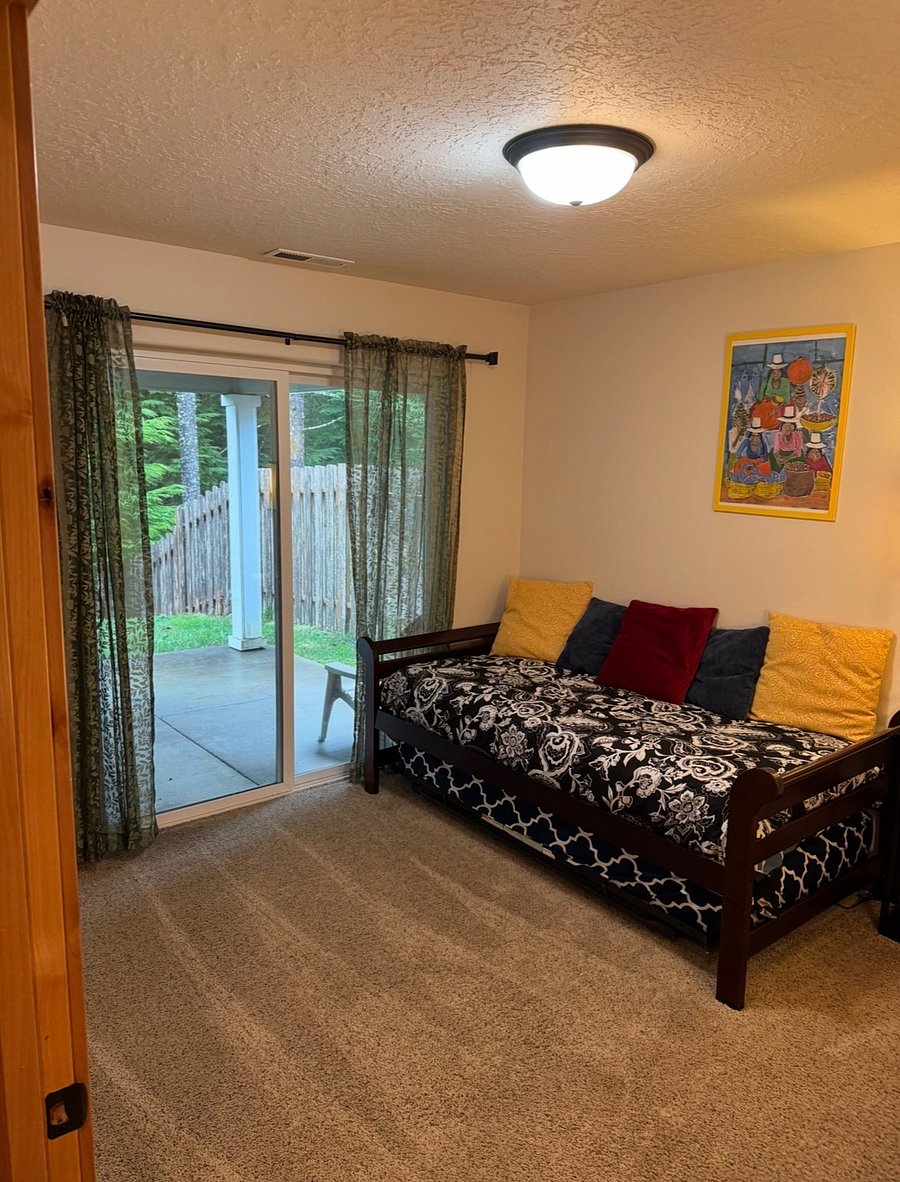Bedroom 3 with trundle bed and private entrance. 