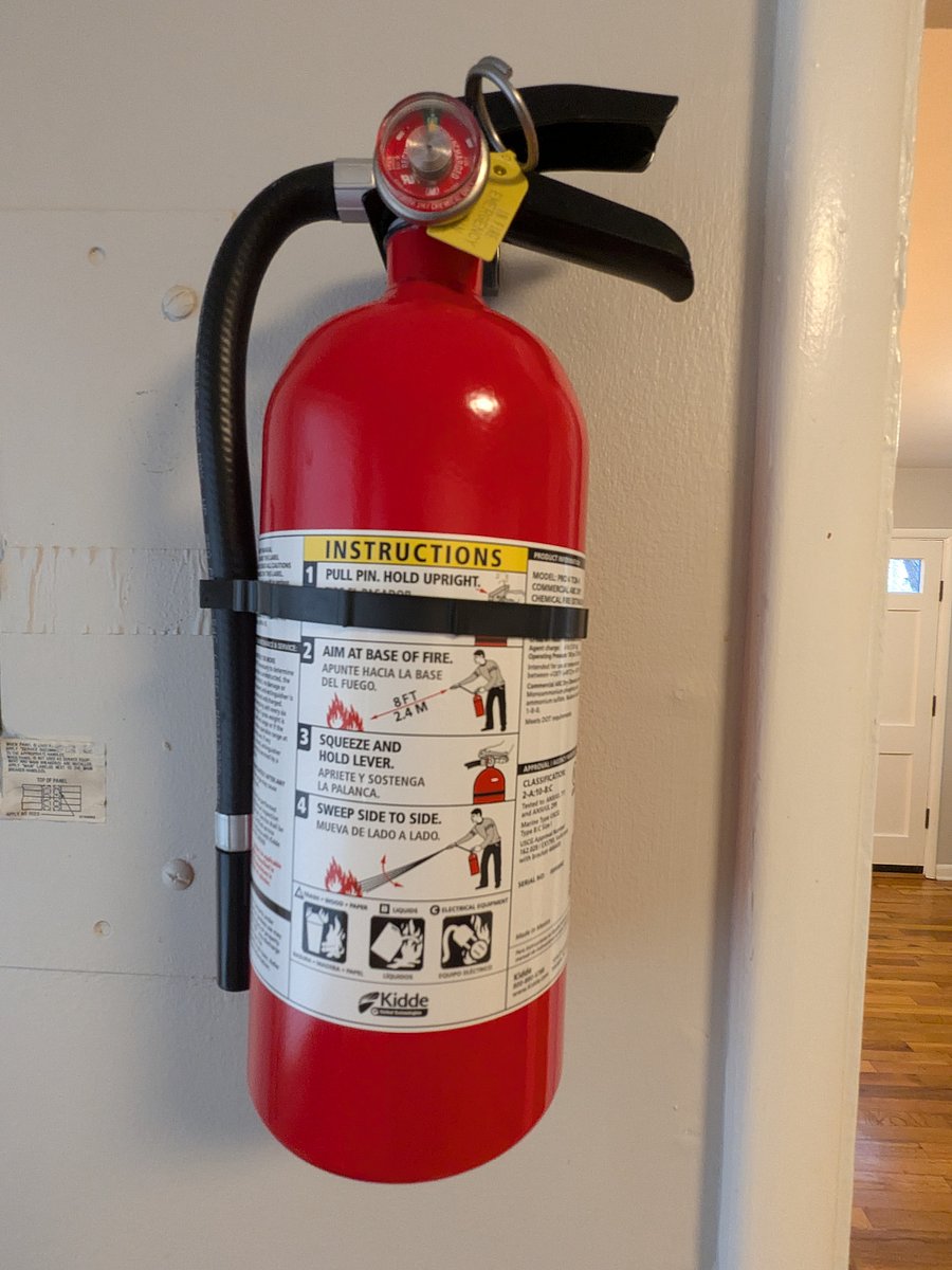 Fire Extinguisher in Kitchen