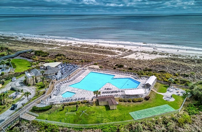 Aerial view of resort