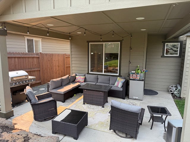 Shared outdoor living room.
