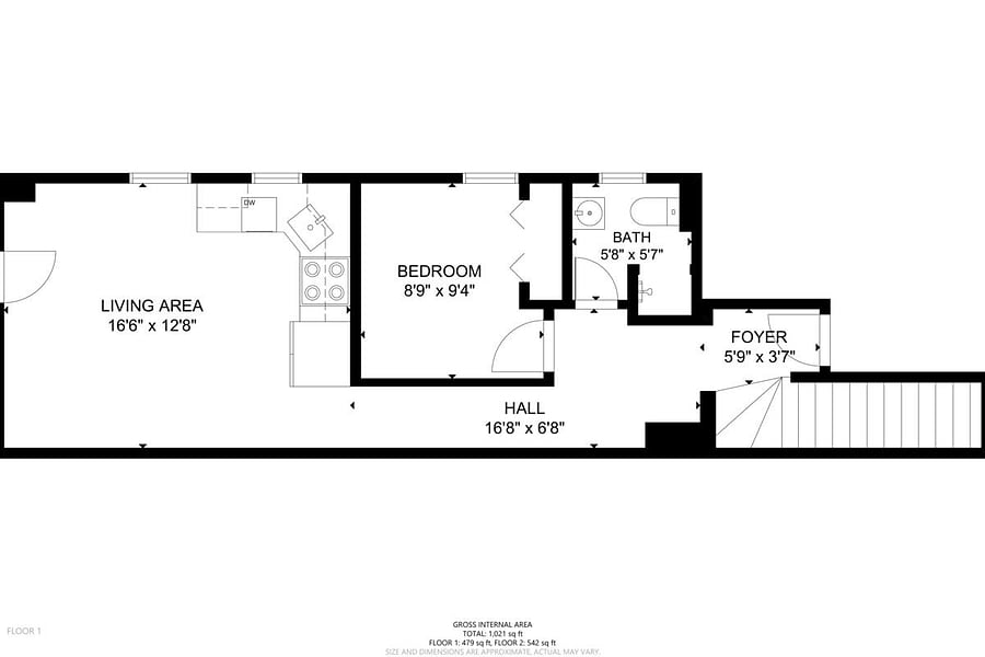 Lower Level Bedroom, Bath, Living Area, Kitchen, Deck