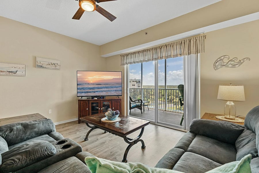 Sectional sofa with smart TV