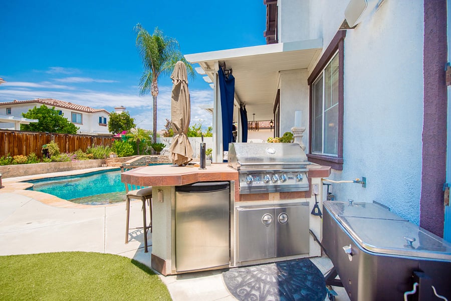 Grill outside