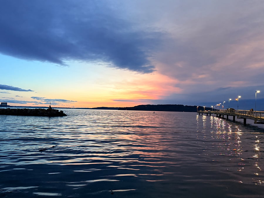 local beach and marina - 1 mile away
