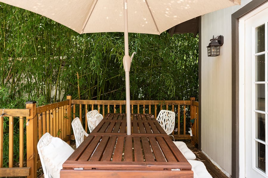 First outdoor area