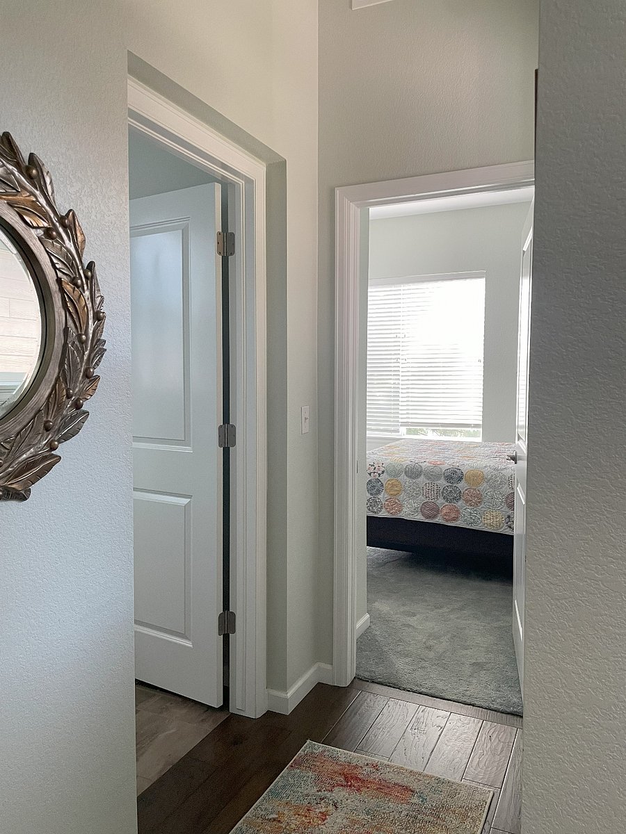 Hallway to your bedroom and private full bathroom.