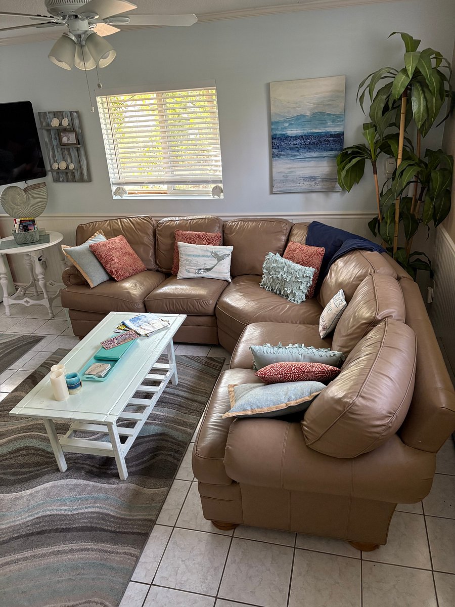 Living area couch and coffee table