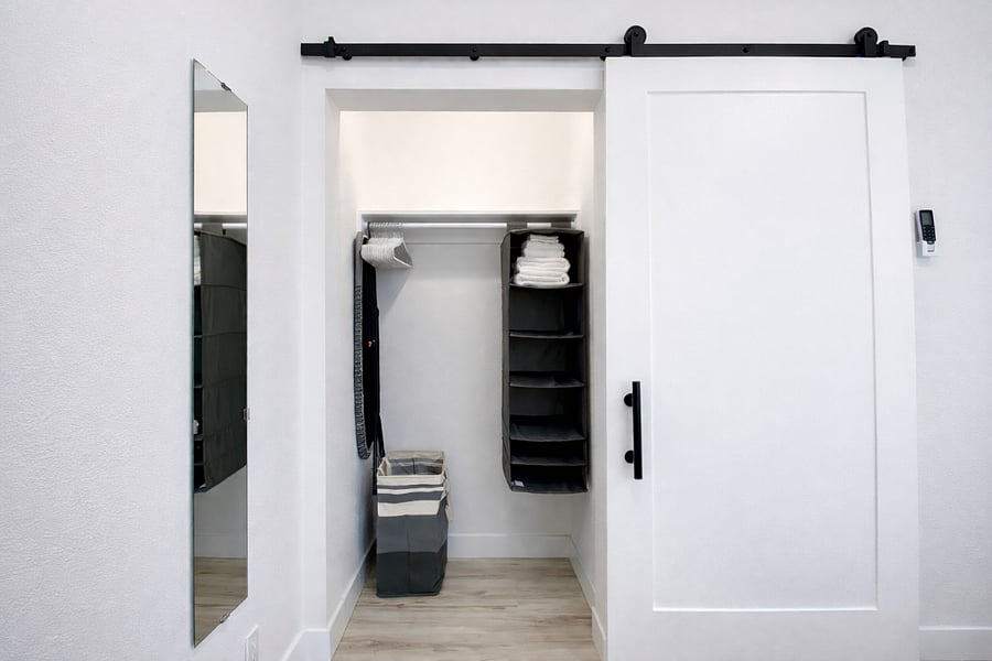 Spacious closet for extended stays