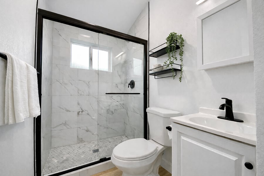 Private bathroom with full shower