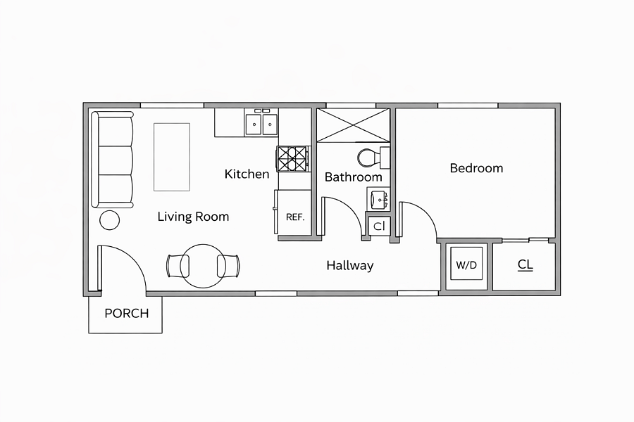 Layout of the ADU space