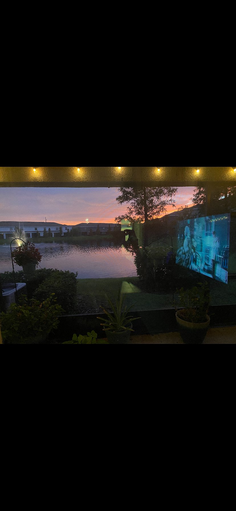 Sunset screened Patio View