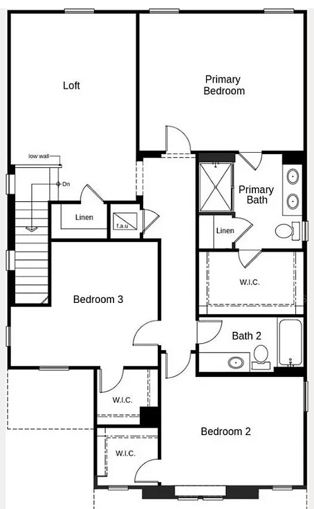 This is the upstairs floorplan.