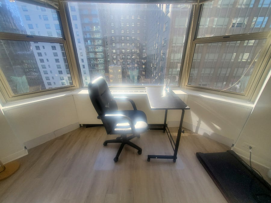 Laptop Workstation by the window