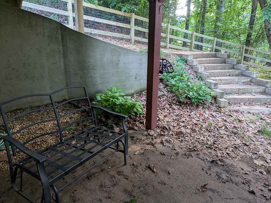 Private entrance and covered patio space