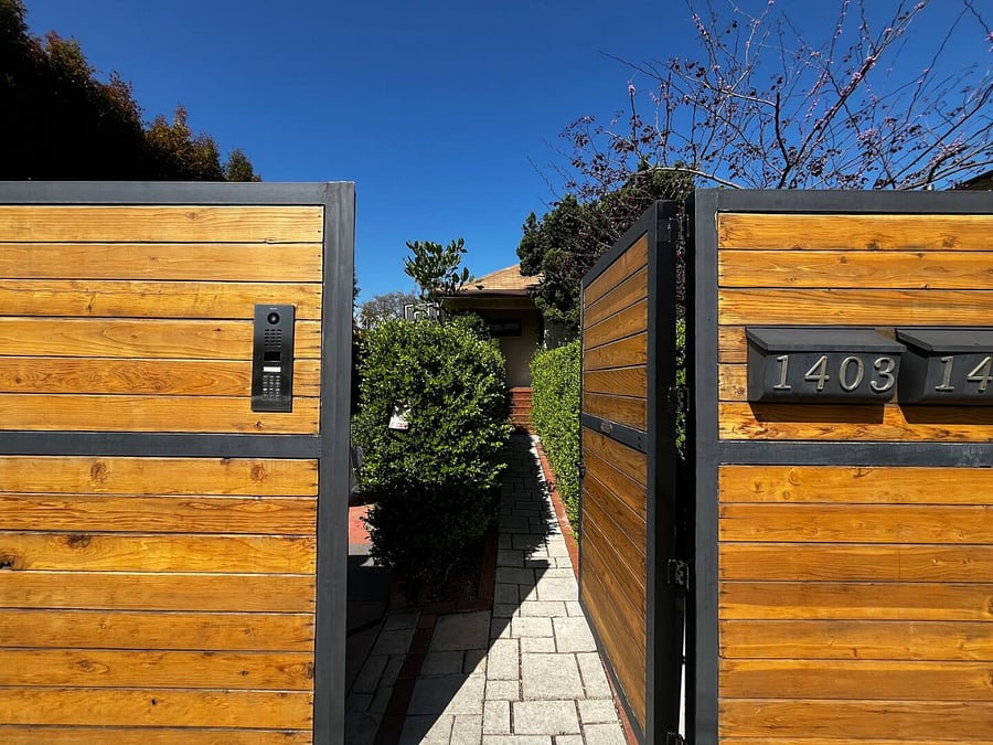 Security Gate with Keypad Entry