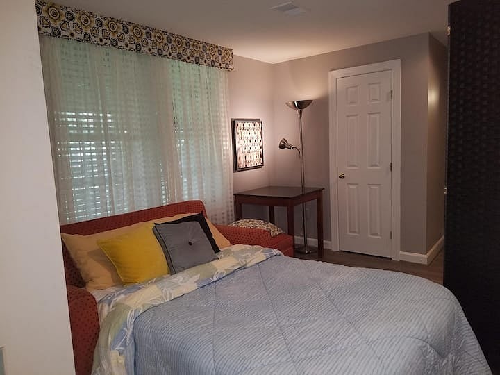 sleep sofa in nook