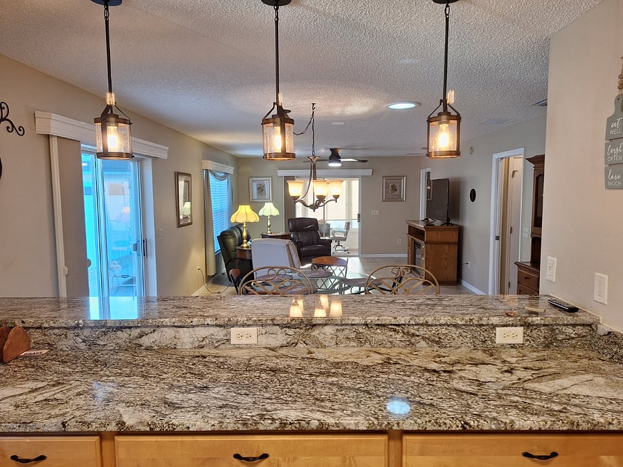 From kitchen into Dining/Living areas