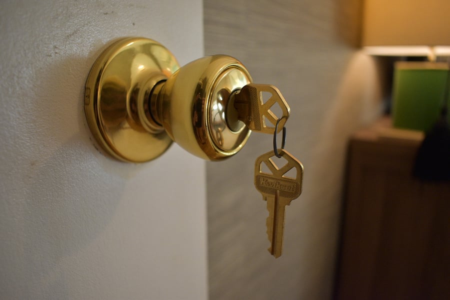 A keyed room ensures privacy and keeps valuables secure 