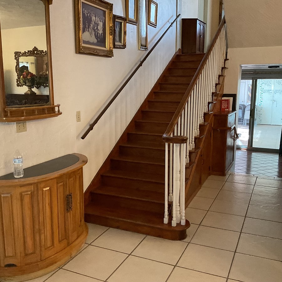 Stairs leading to split level