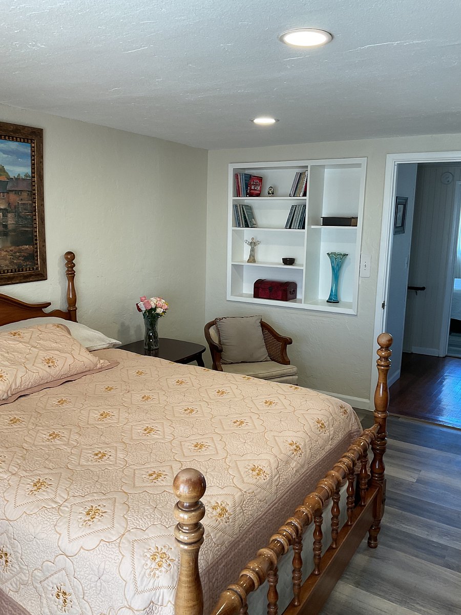 Bedroom 3 with queen bed, dresser, nightstand and large closet.