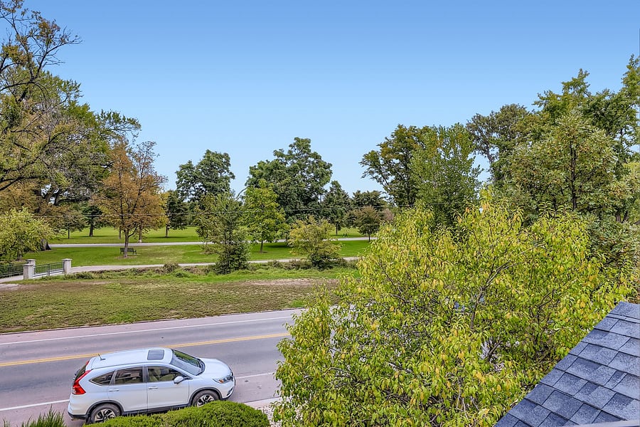 Park view from second king size bedroom.