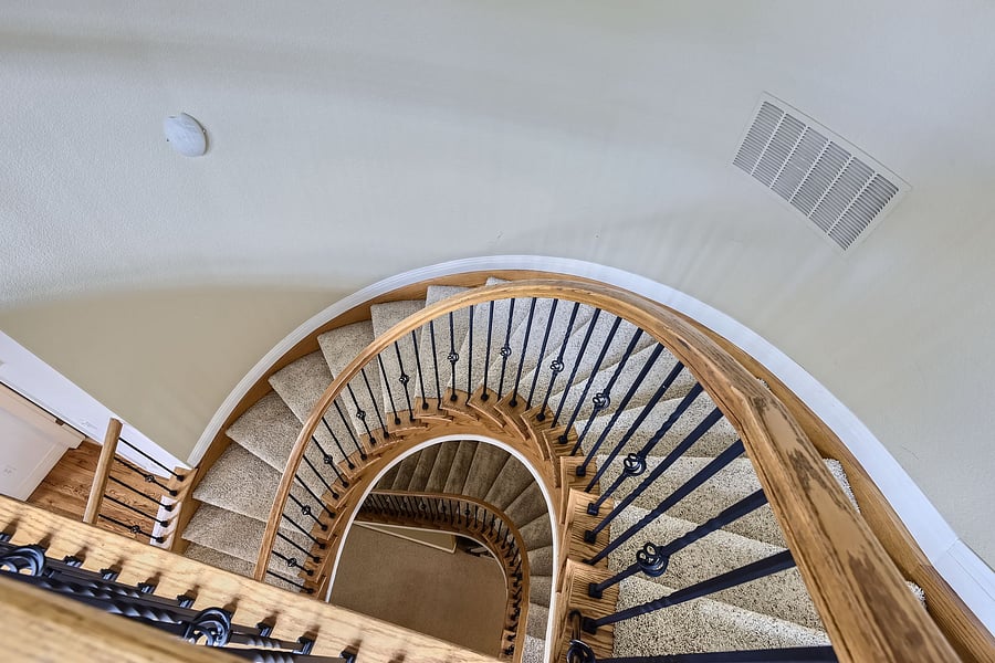 Staircase to lower levels.
