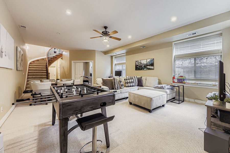 Lower level family room.