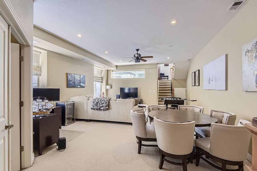 Lower level family room.