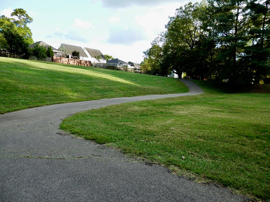 Path to pool through Meade Park